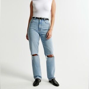 Abercrombie & Fitch Curve Love Ultra High Rise 90s Straight Jean - Size 4 Long